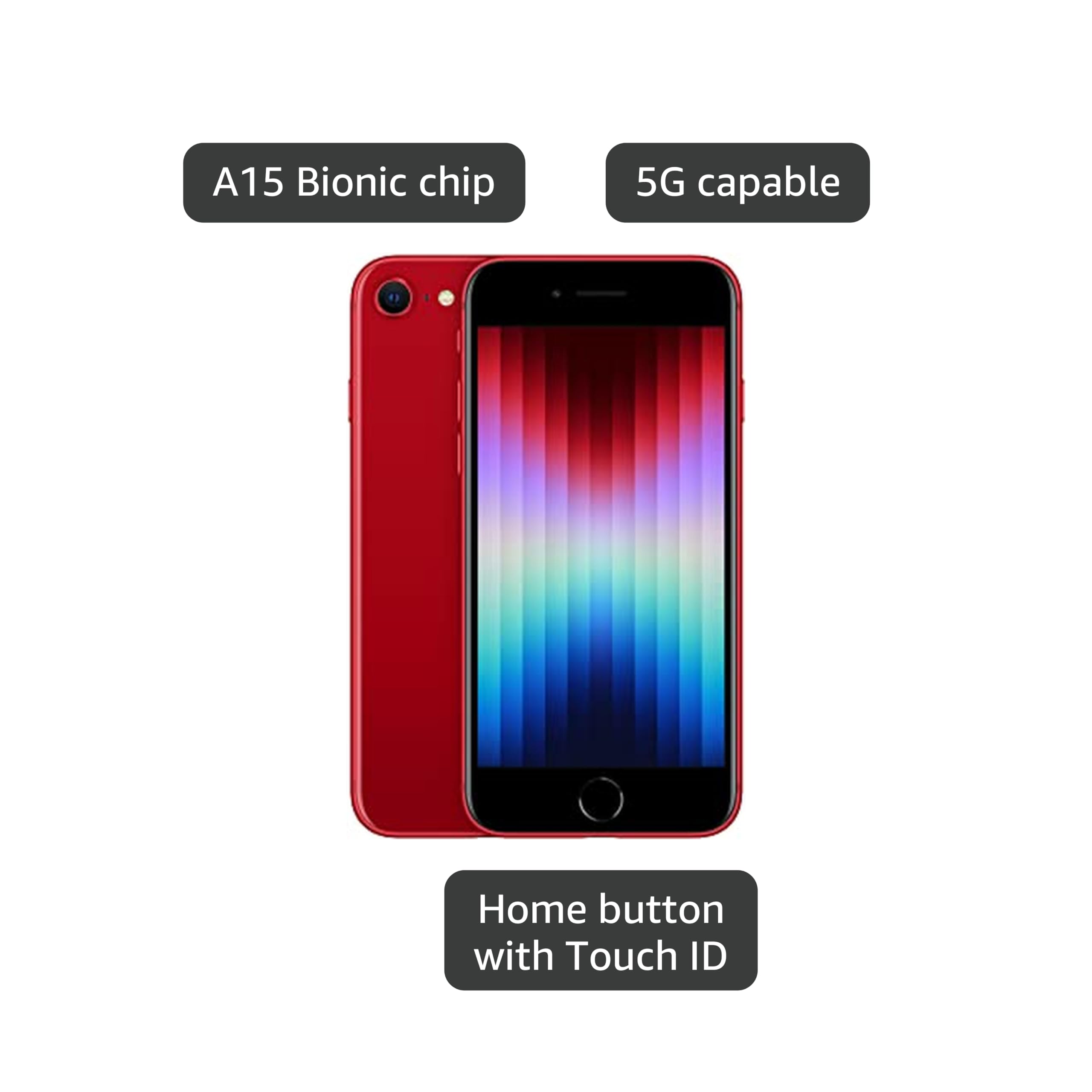 Amazon.com: Apple iPhone SE 3rd Gen, 128GB, RED - Unlocked Amazon.com: Apple iPhone SE 3rd Gen, 128GB, RED - Unlocked